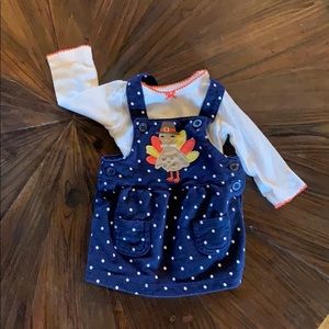 Baby thanksgiving overall dress